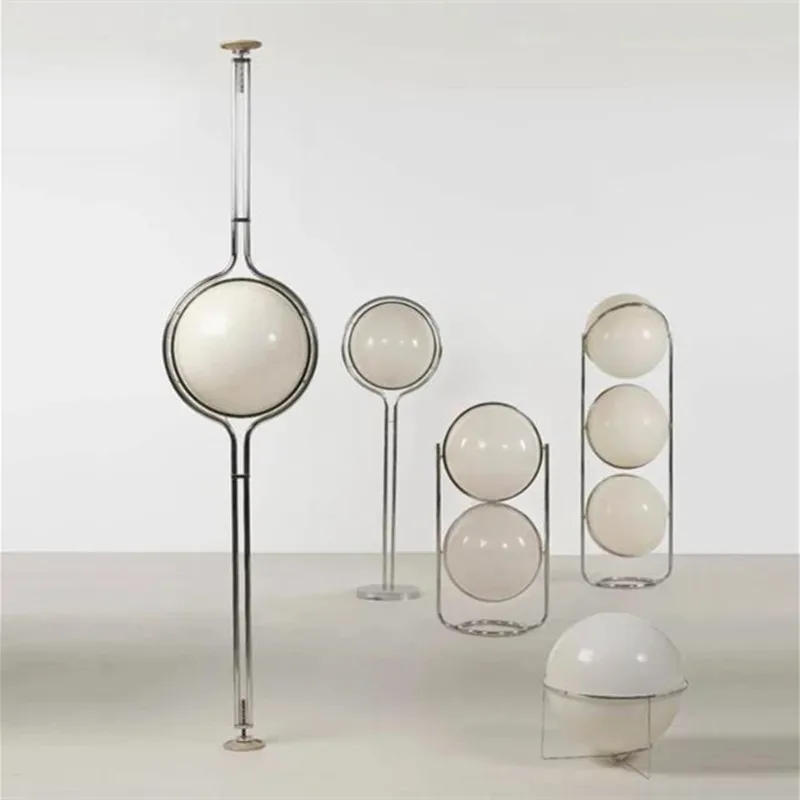 Pierre Garrault floor lamp nordic White Acrylic Ball floor lamp Living Room Hotel Room LED Chrome Metal ball lamp