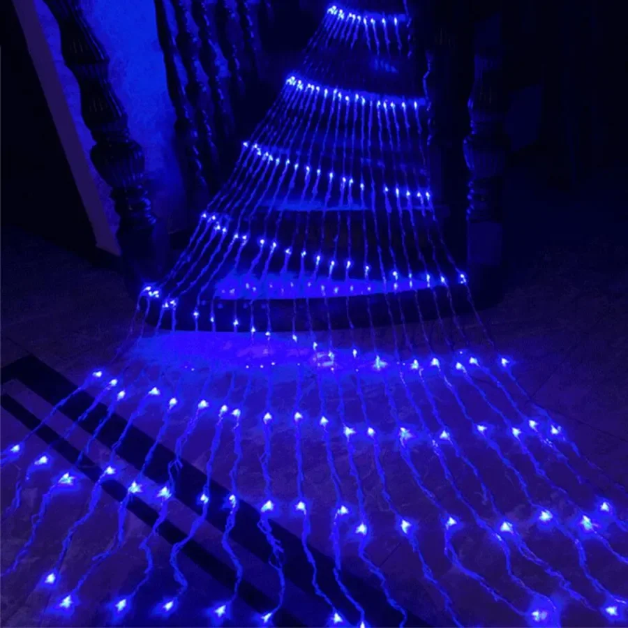 Waterflow Snowing effect Curtain String Light 3M*3M 6M*3M Outdoor led waterfall string Light Christmas Curtain Light Garland