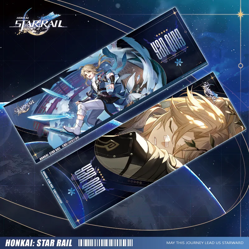 Honkai: Star Rail Anime Bookmark Gliter Double Sided Cosplay Kafka Bronya Dan Heng Laser Ticket Creative Stationery Fans Gifts