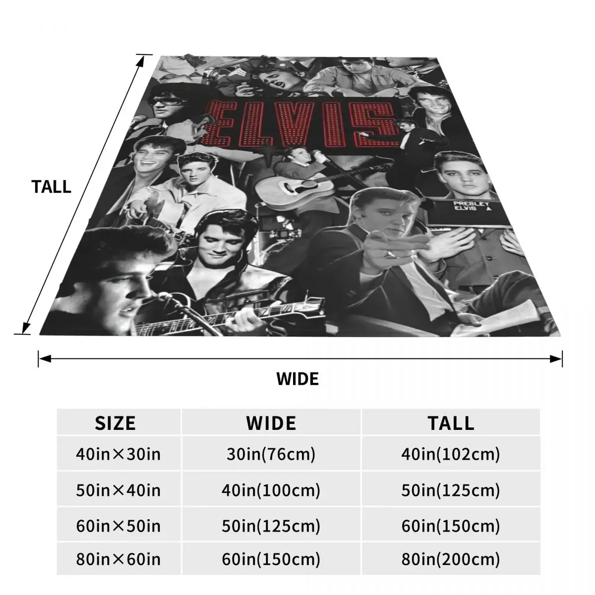 E-Elvis Presley Blankets Fleece Print Multi-function Warm Throw Blanket for Bed Couch Bedding Throws