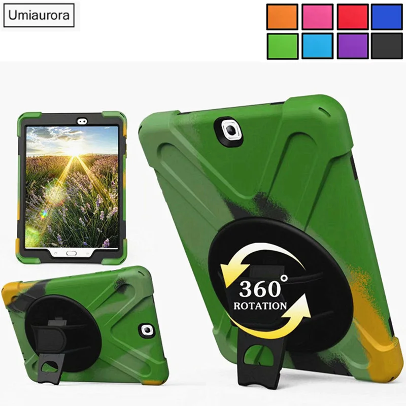 

Для Samsung Tab A 9,7 дюйма SM-T550 SM-T555 SM-P550 SM-P555 Прочный прочный чехол для планшета с ремешком на руку и подставкой Противоударный чехол Funda