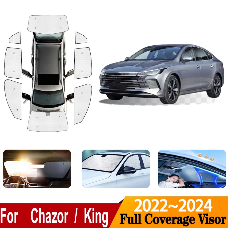 For BYD King Accessories Chazor Destroyer 05 2022 2023 2024 Car Anti-UV Sun Visors Sunscreen Window Sunshade Covers Accessories