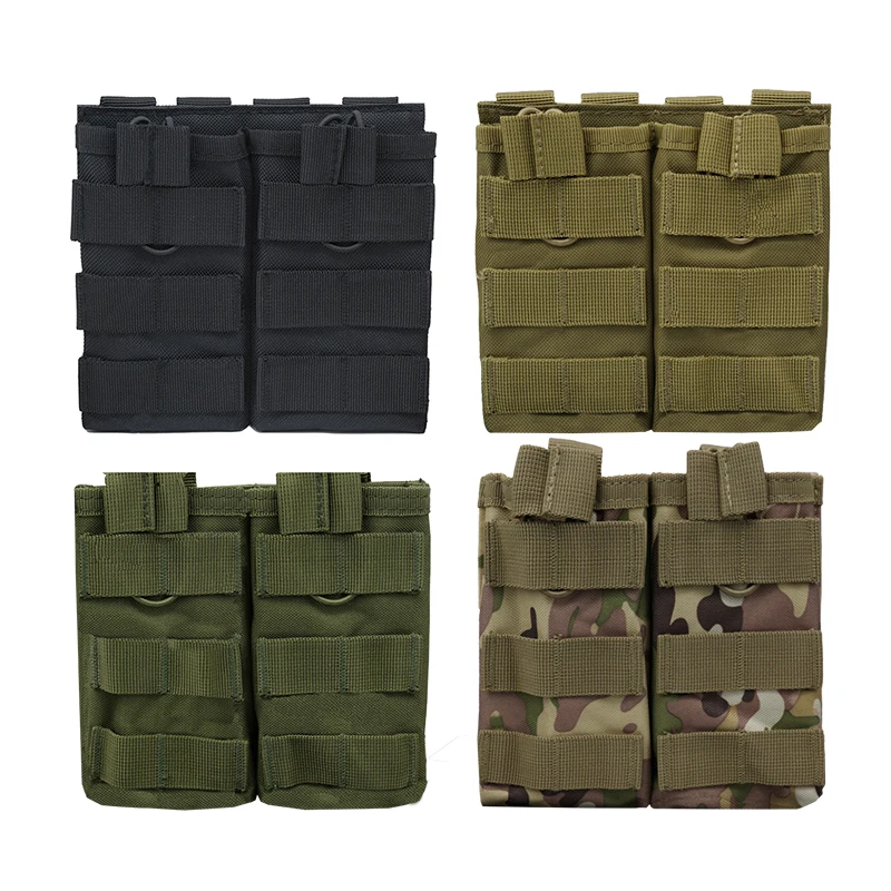 

Tactical Military Nylon Bag Hunting Rifle Molle Pouch Air Gun Shooting Equipment Tank Top Magazine Bag Three Barrels