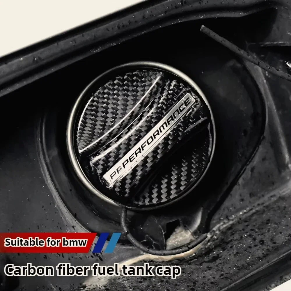 

For BMW E90 E92 F01 F02 G02 G30 F10 F11 F12 F16 F20 F21 F30 F31 F32 F34 F36 F80 F82 M3 M4 Carbon Fiber Fuel Tank Cap Trim Cover