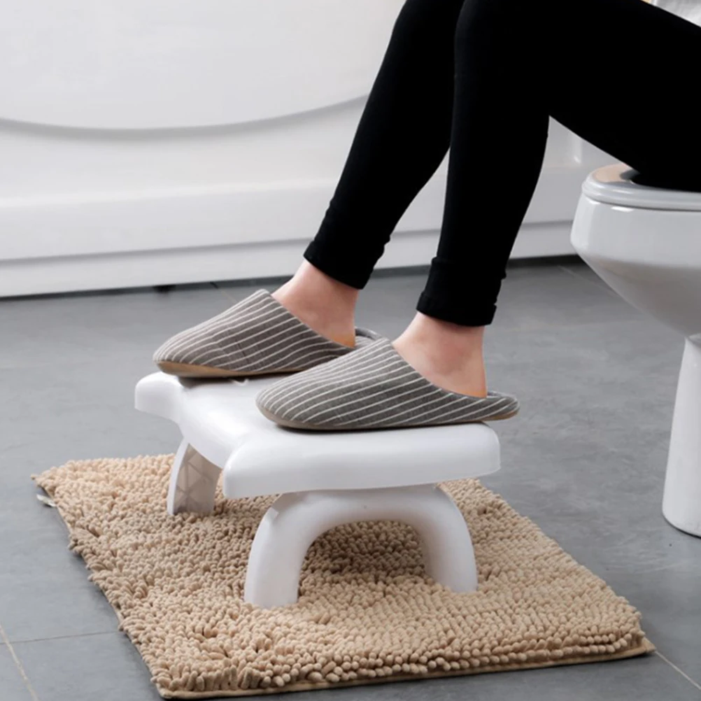 Thickened Foldable Toilet Bathroom Footstool for Kids Stable Home Use PP Material Strong Load Bearing Simple Design