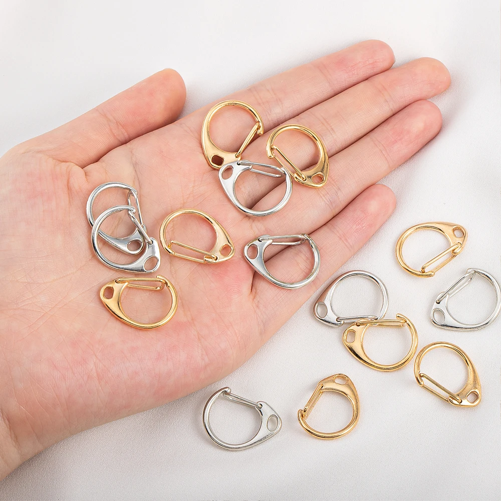 10pcs D Snap Hook Lobster Clasp Keychain Rings