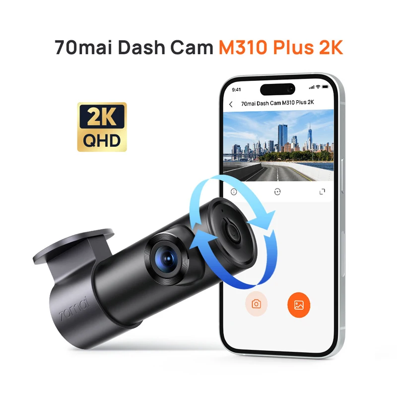 70mai M310 Plus 2K Dash Cam - 1440p Night Vision, Voice Control