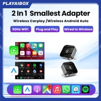 Adaptador inalámbrico Carplay Android Auto 2 en 1 Dongle inteligente 2025 5G WIFI para iphone teléfono Android para Volvo Benz Mg Kia Chery Opel