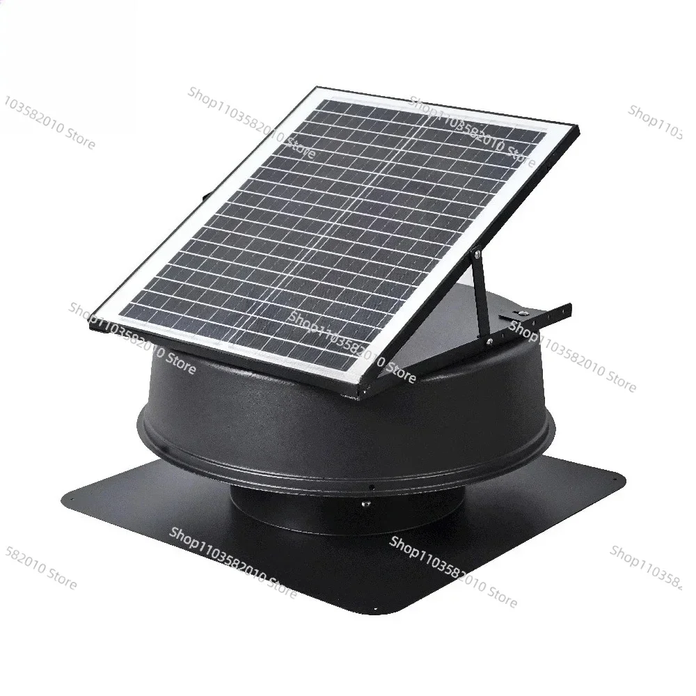 

Turbine Air Solar Panel Powered Exhaust Blower Roof Fan Industrial Ventilation Heat Extractor Roofing Wind HVAC Axial Whirlybird