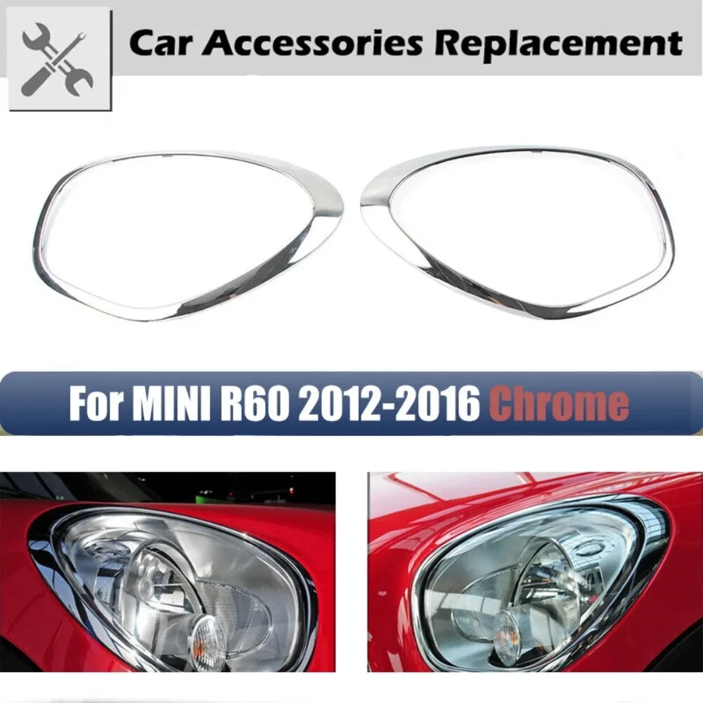 For 2011-2016 R60 R61 BMW MINI Cooper Countryman Paceman Chrome Headlight Trim Ring Bezel 51139801573 51139801574