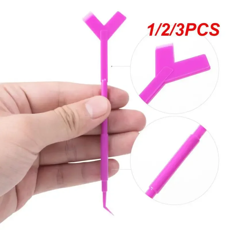 파마 속눈썹 지팡이 속눈썹 리프팅 키트, 컬 실리콘 패드, Y 브러시, 속눈썹 익스텐션 도구, 깨끗한 빗, 1 개, 2 개, 3 개