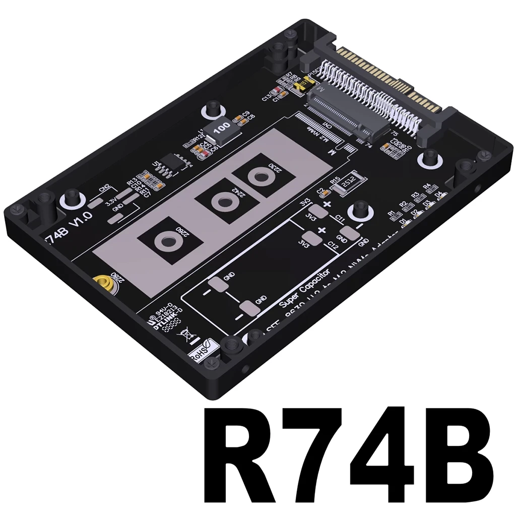 

Для M.2 NVMe к U.2 PCIe 5/U.3 PCIE 4.0X4SSD SFF8639 адаптер жесткого диска корпус из сплава с ЧПУ 2230/2242/2260/2280 SSD M2 DDR4