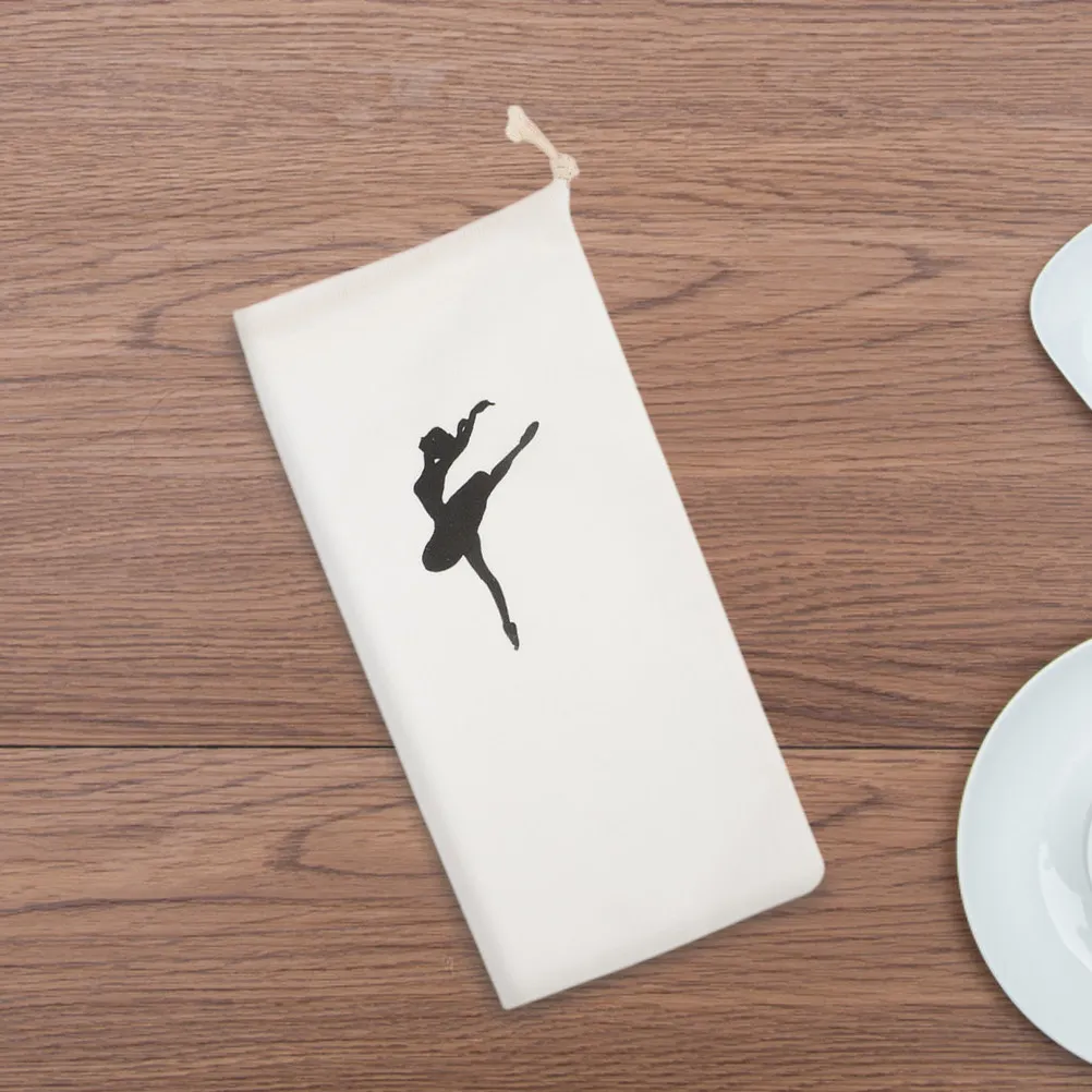 

5 шт. холщовых сумок для балетных туфель на шнурке, легкие портативные чехлы для танцевальной обуви, органайзеры для хранения балетного инвентаря в путешествиях