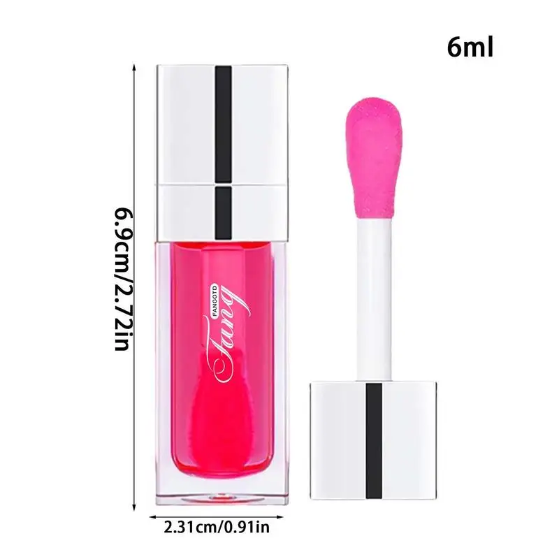 Lip Oil colorato idratante Lip Oil Gloss 6ml trasparente Toot Lip Oil Lip Care Glitter Long Lasting idratante Lip Glow Oil