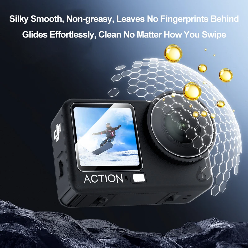 Silicone Camera Lens Dust Cover For DJI OSMO Action 6 4 5 Pro Tempered Film Protection Storage Bag For Action 5 4 6 Accessory