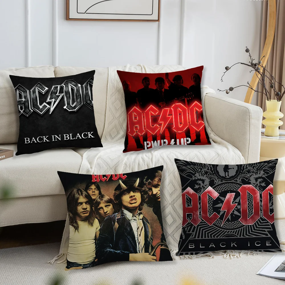 Rock Band A-ACs D-DC cushion cover Living Room Accent Couch Back Support Square Lounge Restful Nap Companion Pillow Case