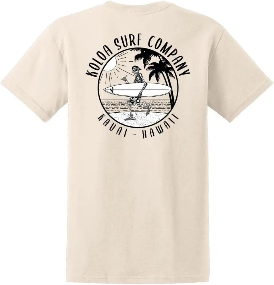 تي شيرت قطني ثقيل الوزن من Koloa Surf مجموعة شعار الهالوين ملابس أنيمي للرجال تي شيرت جرافيك تي شيرت