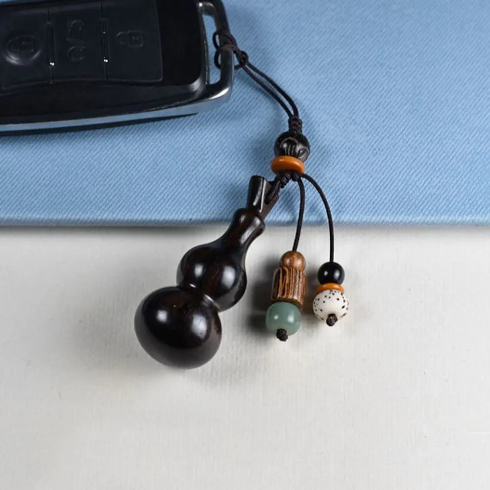 Phone Strap Bead Wooden Hang Rope Bag Pendant Car Pendent Gourd Keychain Mobile Phone Lanyard Phone Accessories Car Keychain