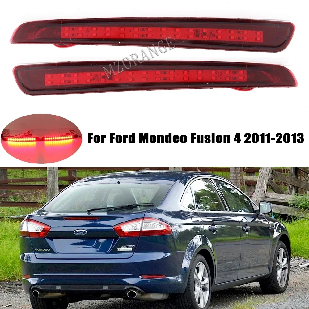 Car LED Rear Bumper Light For Ford Mondeo Fusion 4 2011 2012 2013 Stop Brake Reflector Tail Lamp Warning Turning Tailight