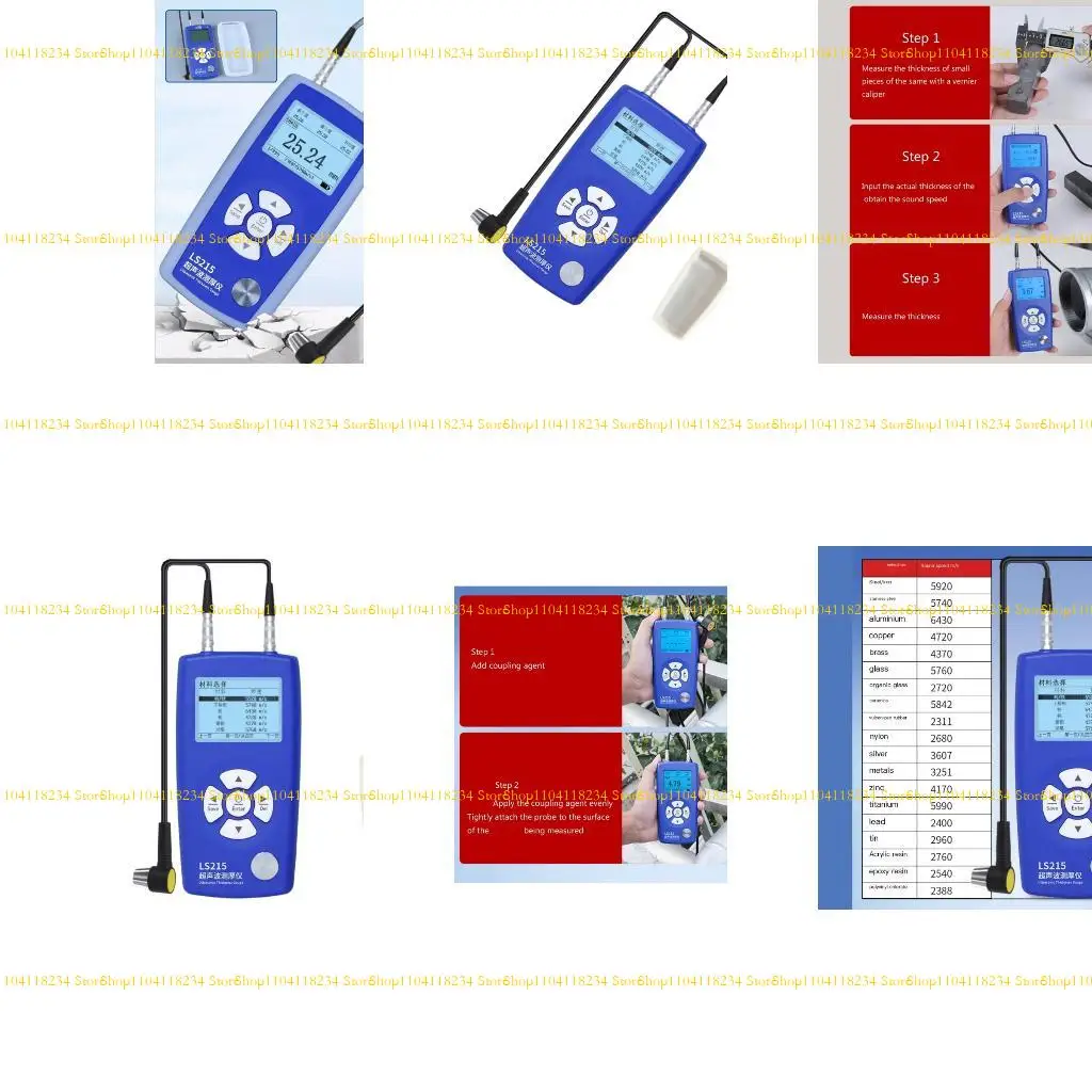 

P9FB LCD Digital Ultrasonics Thickness Instrument Measuring No Batteries Included