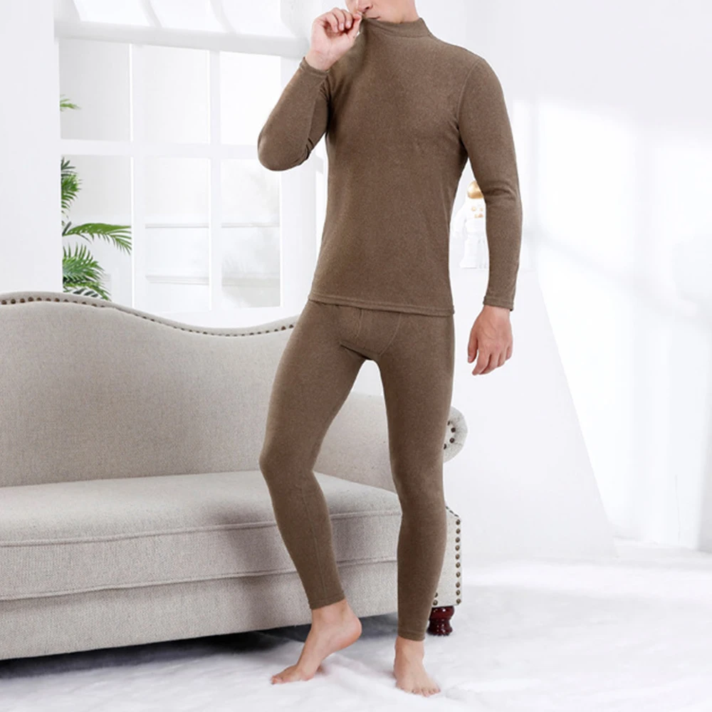 

Men's Thermal Warm Underwear Set Breathable OPS Pants Seven Sleeve Long Autumn Season Men's Clothing Ensemble
