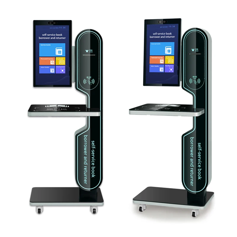 Xishida XSD-BRD215A RFID Book Self-service Kiosk With Floor Stand UHF Tag Module Ffid Reader/Card Library Return System