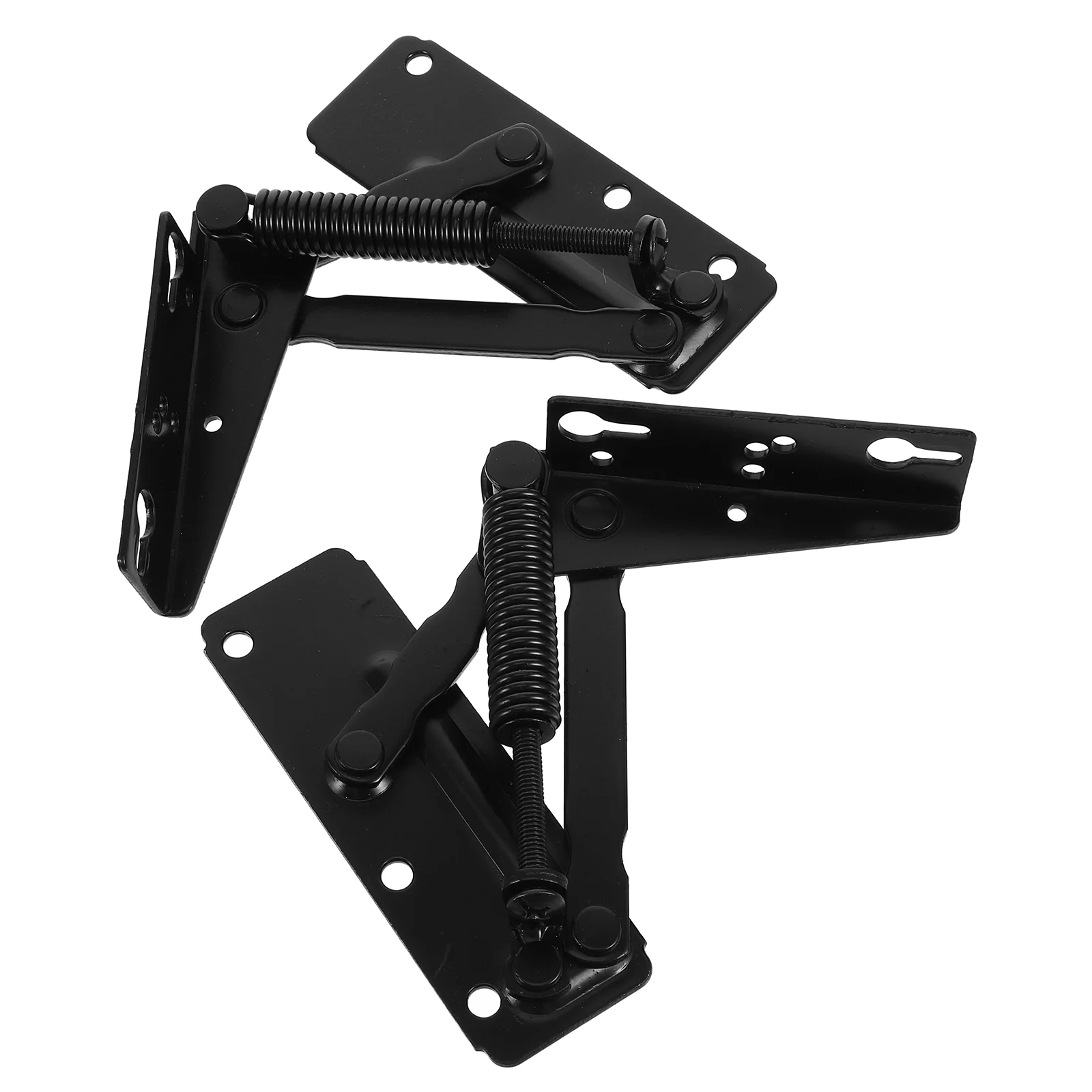 

2 Pcs Symmetric Spring Hinge Cabinet Door Hinges Corner Shelf Storage Bracket Foldable