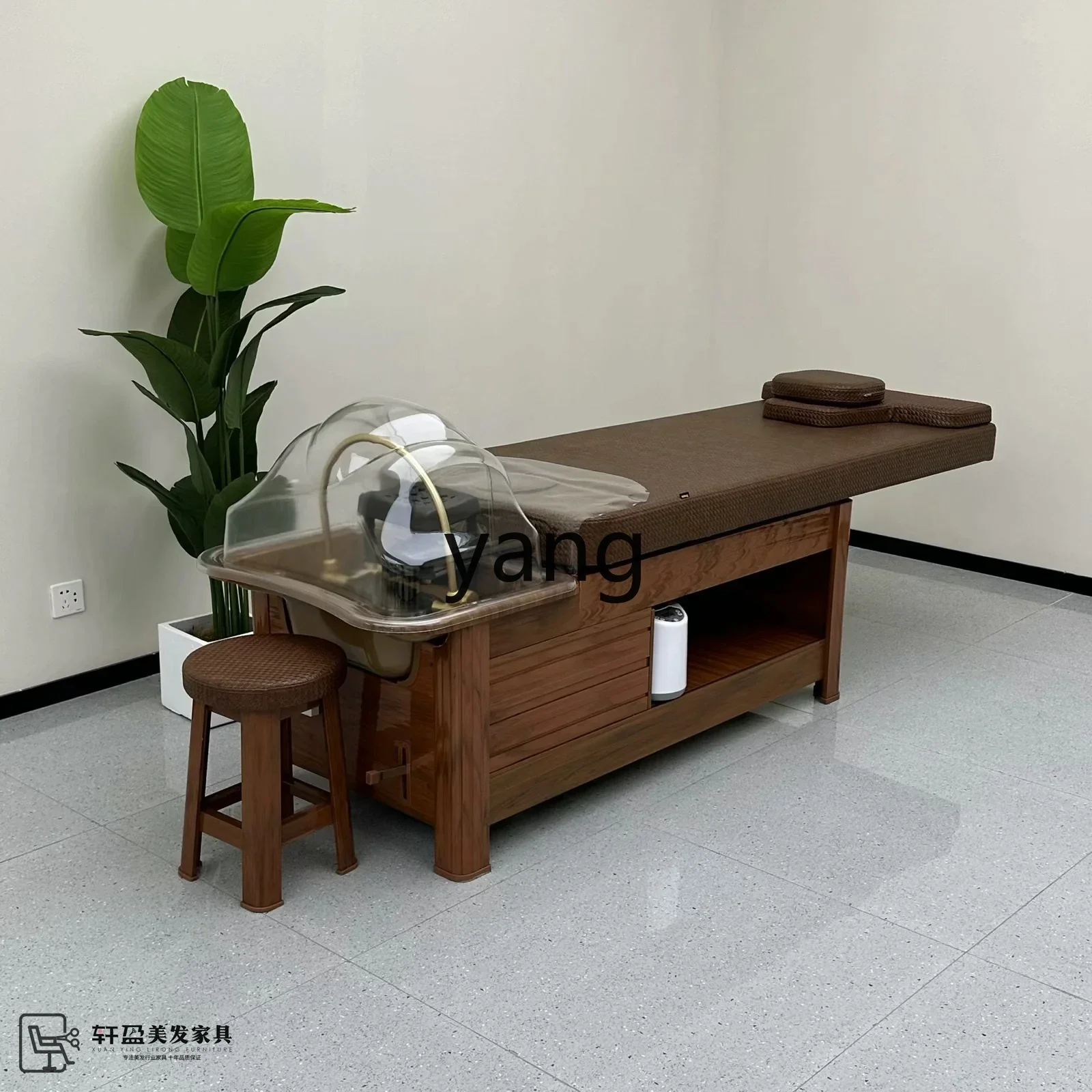 كرسي شامبو حساء LH Toudao سرير معالجة الرأس لتدوير المياه مع بكرات للتبخير وصالون الحلاقة لصالون الشعر #5