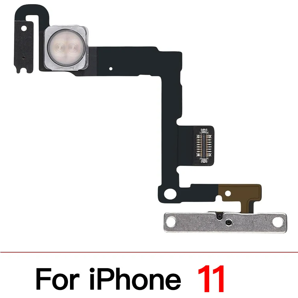 بديل لزر الطاقة والمستوى لهاتف iPhone 11 Pro Max مع كابل مرن بمفتاح صامت