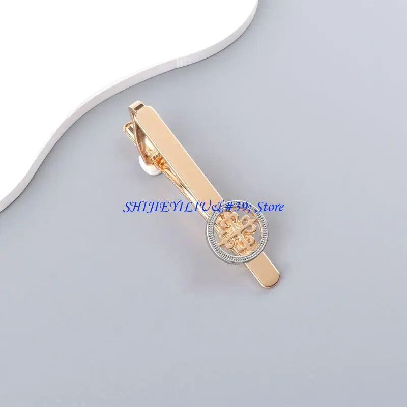 E21F Stylish Tie Pin Alloy Tie Holder Perfect for Business Meetings and Weddings Use