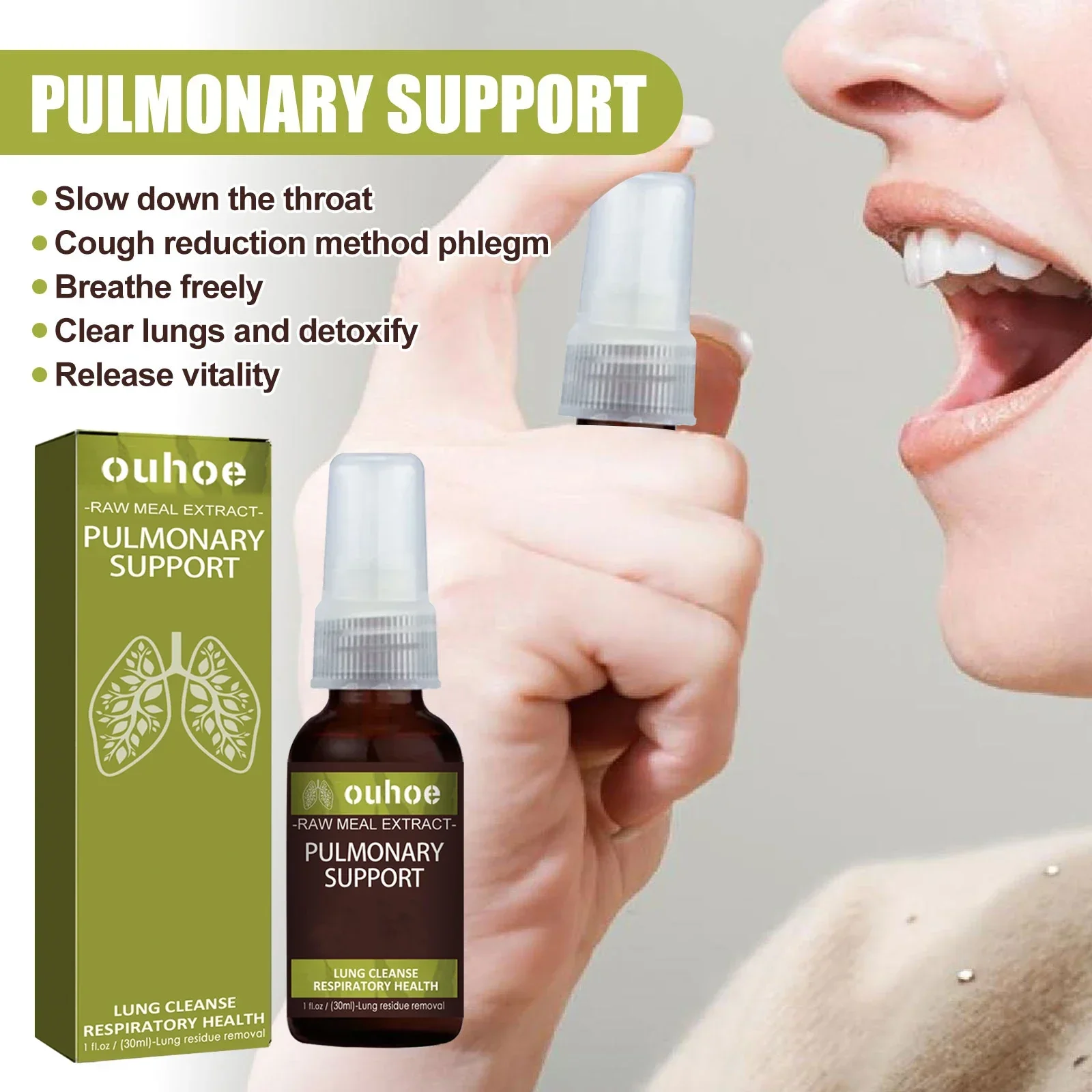 Herbal Lung Cleansing Spray Breath Detox Herbal Lung Cleanse Spray Herbal Lung Cleanse Mist - Powerful Lung Support Breath Spray