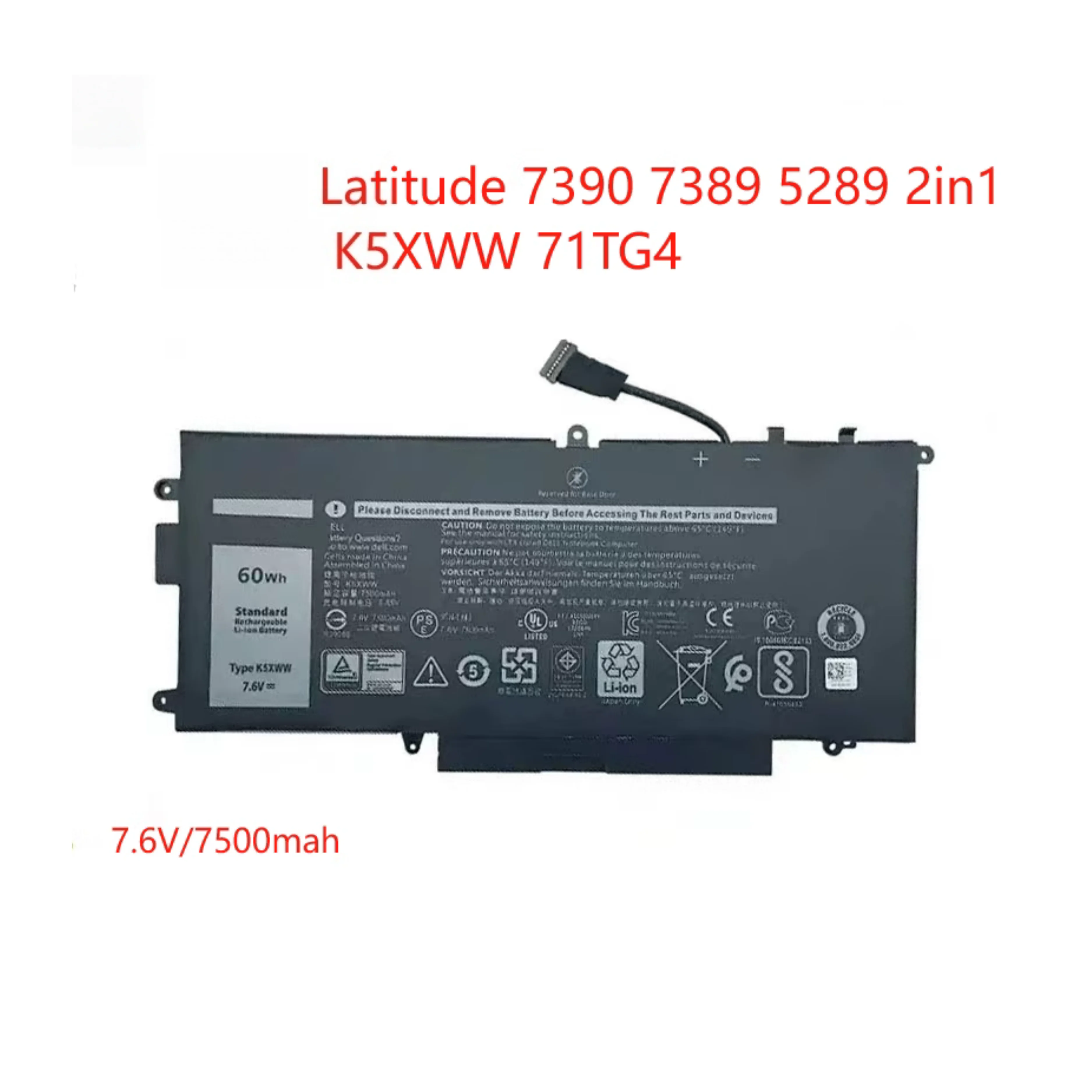 Latitud 5289 7389 7390 2 en 1 K5XWW 71TG4