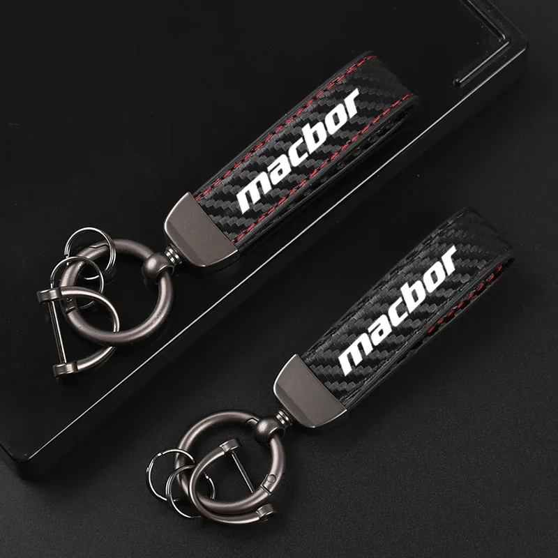 Deluxe Leather Motorcycle Keyring Keychain Lanyard Gift for Macbor Montana XR1 XR5 500 Rockster flat 125 Mile 500