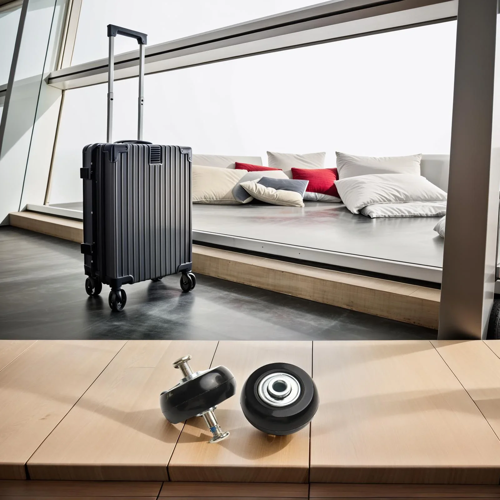 Easy Install Suitcase Wheels Roller Wheels Luggage Wheels Flexible Rotation Load-bearing Capacity Repair Solution