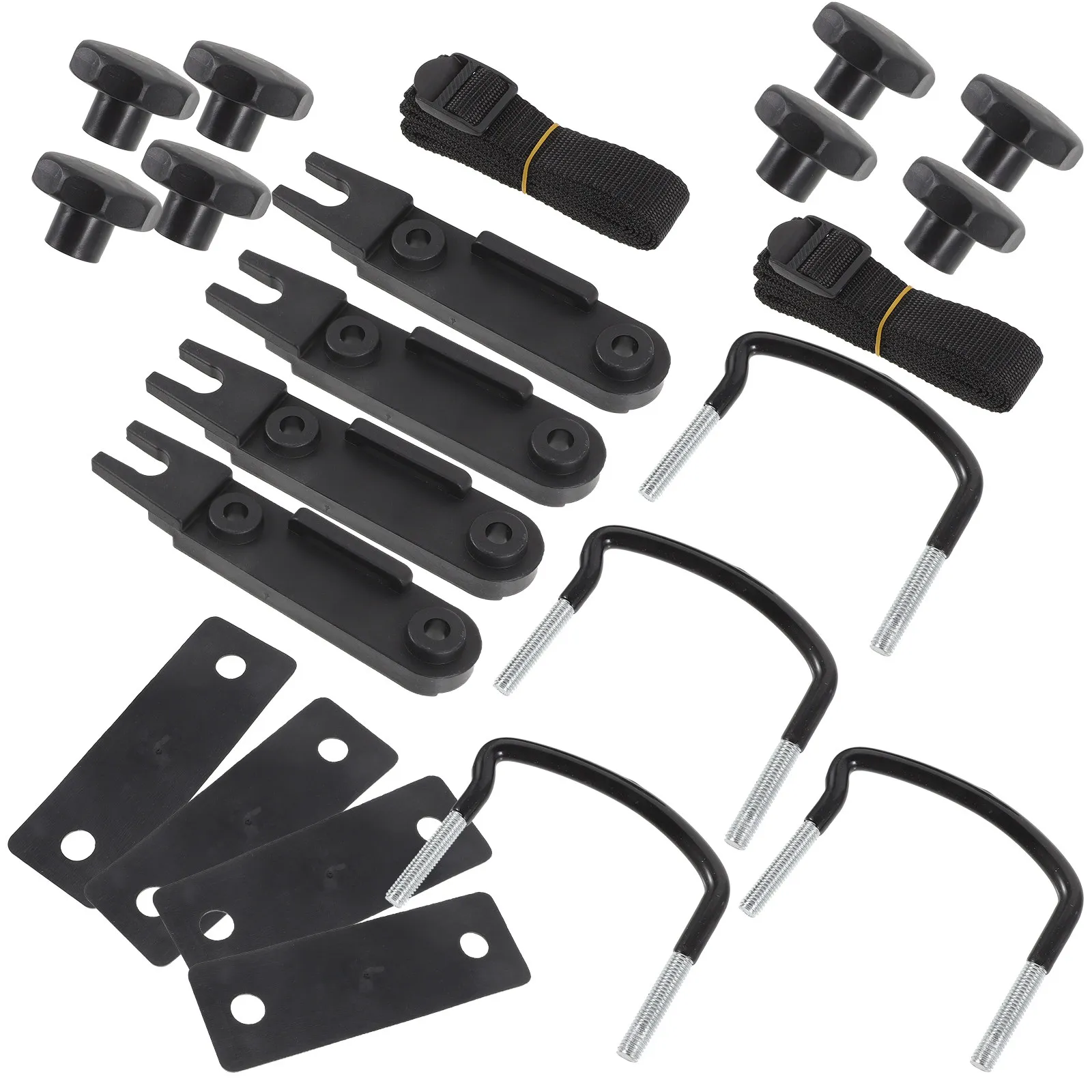 1Set Lightweight Compact Roof Rack Mounting Bracket U Clip Set Compatible with Most Cars Suvs Roof Box Fixing Accessory