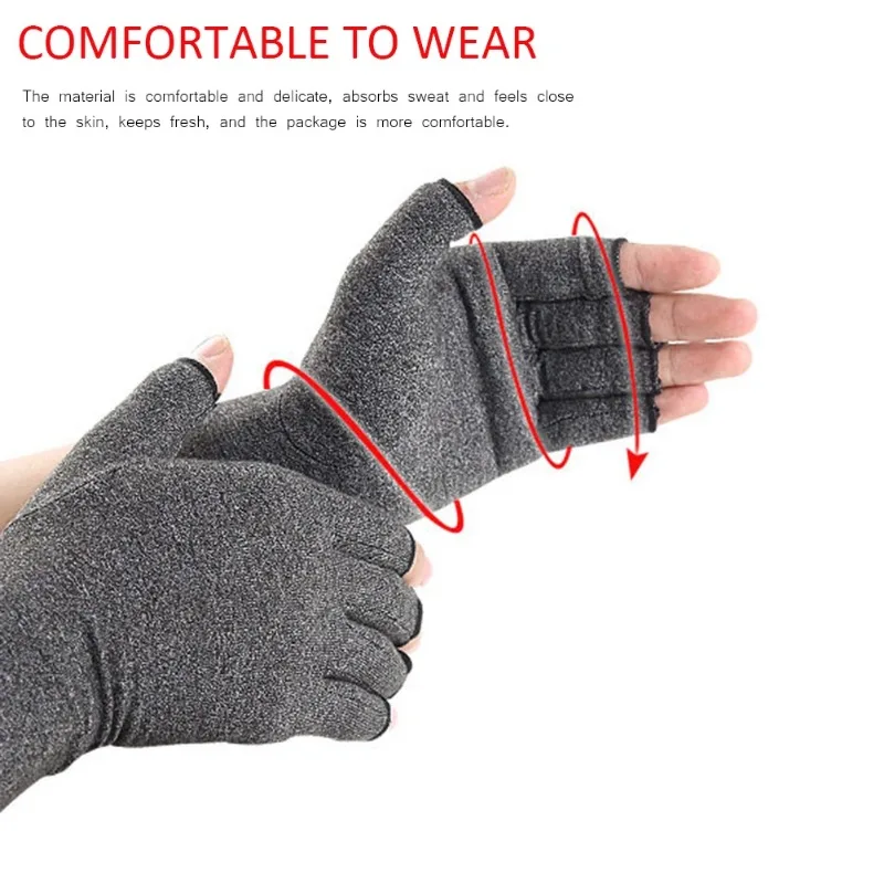 Compression Motehr Breathable Fingerless Gloves Rheumatoid Compression Hand Glove for Arthritis Carpal Tunnel Osteoarthritis