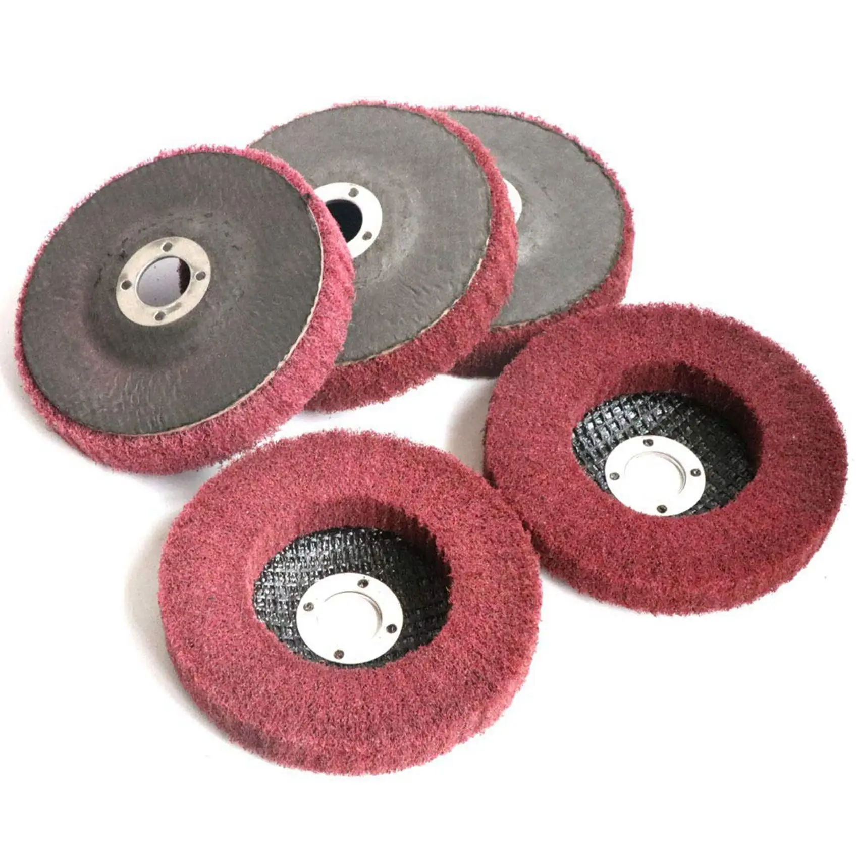 AS94-25Pcs 4 Inch Nylon Fiber Flap Disc Polishing Grinding Wheel,Scouring Pad Buffing Wheel For Angle Grinder