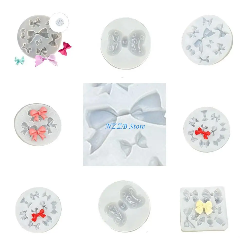 

T21F Bowknot Jewelry Mold Decorating Silicone Moulds Silicone Texture Suitable for Art Projects and Shelf Displays