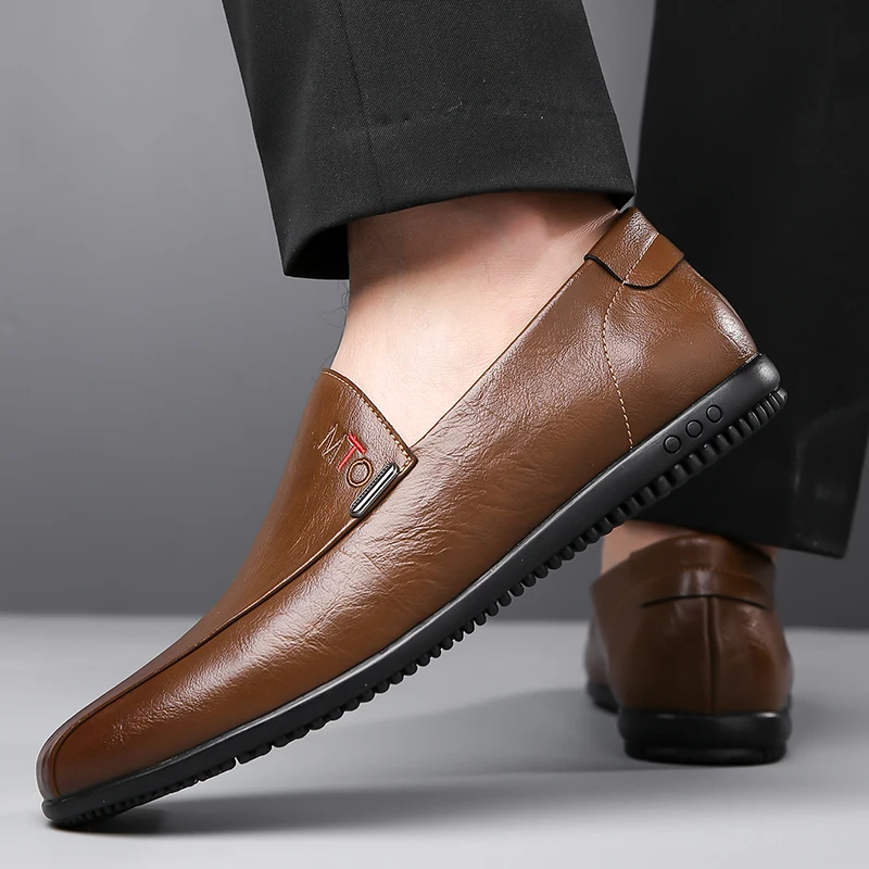 Business-Freizeitschuhe für Herren, bequeme Slip-On-Loafer, rutschfeste Fahrschuhe mit weicher Sohle, vielseitiges Schuhwerk für die tägliche Arbeit und O – Detail 11