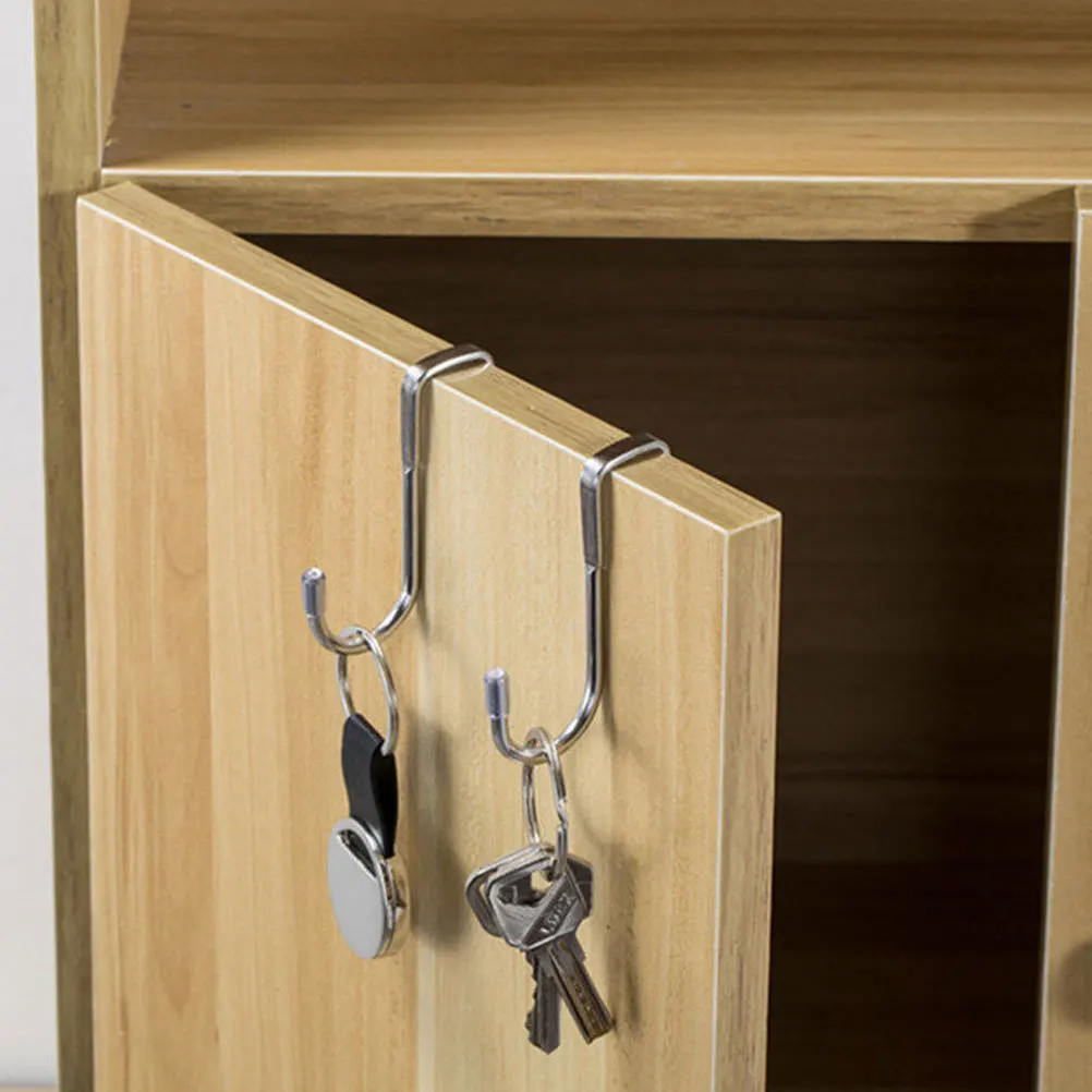 

5Pcs -Shape Hooks Wall Mounted Hangers No Punching Easy Install Home Decor Towels Bags Scarves Hats Organizer