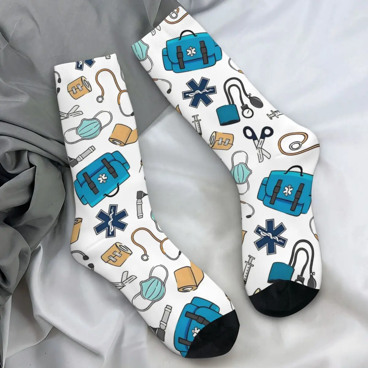 

Medical Supplies White Socks Winter Stockings Kawaii Unisex Men Quality Socks Printed Running Sports Anti Skid Socks