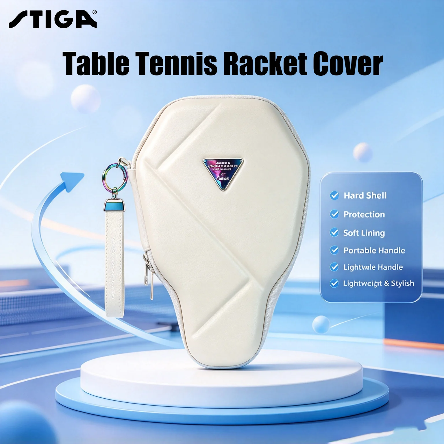 STIGA CYBER Gourd-shaped Single-layer Racket Cover Hard Shell Racket Case Table Tennis Specific Racket Cover Training Sports Bag