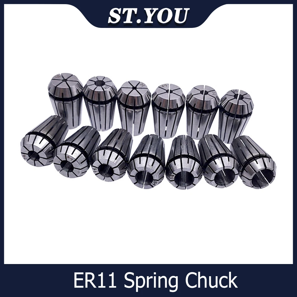 

ER11 Spring Chuck Spring Collet Tool Holder 3.175MM Collet High Precision Collet Set For CNC Engraving Machine Lathe Mill Tool