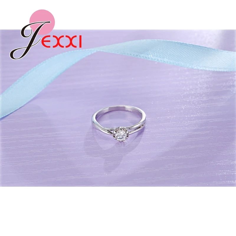 Genuine 925 Sterling Silver Jewelry Rings For Women Wedding Jewelry Bijoux Zirconia Vintage Accessories Engagement Hollow