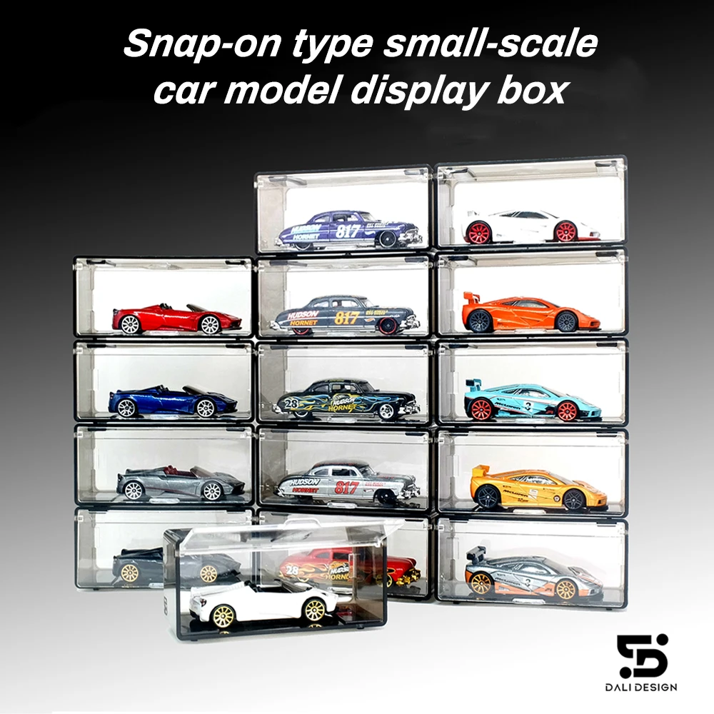 

1/64 Model Car Dislapy Box Acrylic-Compatible with MiniGT & KaidoHouse - Clear Protective 5pcs Box for Diecast Model Collection