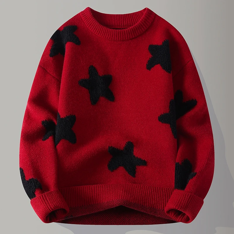 الخريف والشتاء جديد الرجال جولة الرقبة محبوك سترة الرجال المألوف ومتعددة الاستخدامات الرجال الدافئة أعلى