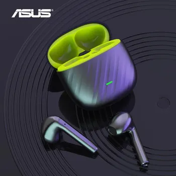 Asus 블루투스 이어버드, 마이크 포함, 노이즈 캔슬링 오버 이어, 안드로이드 무선 헤드셋, 아이폰 작업 게임 이어피스, 인이어
