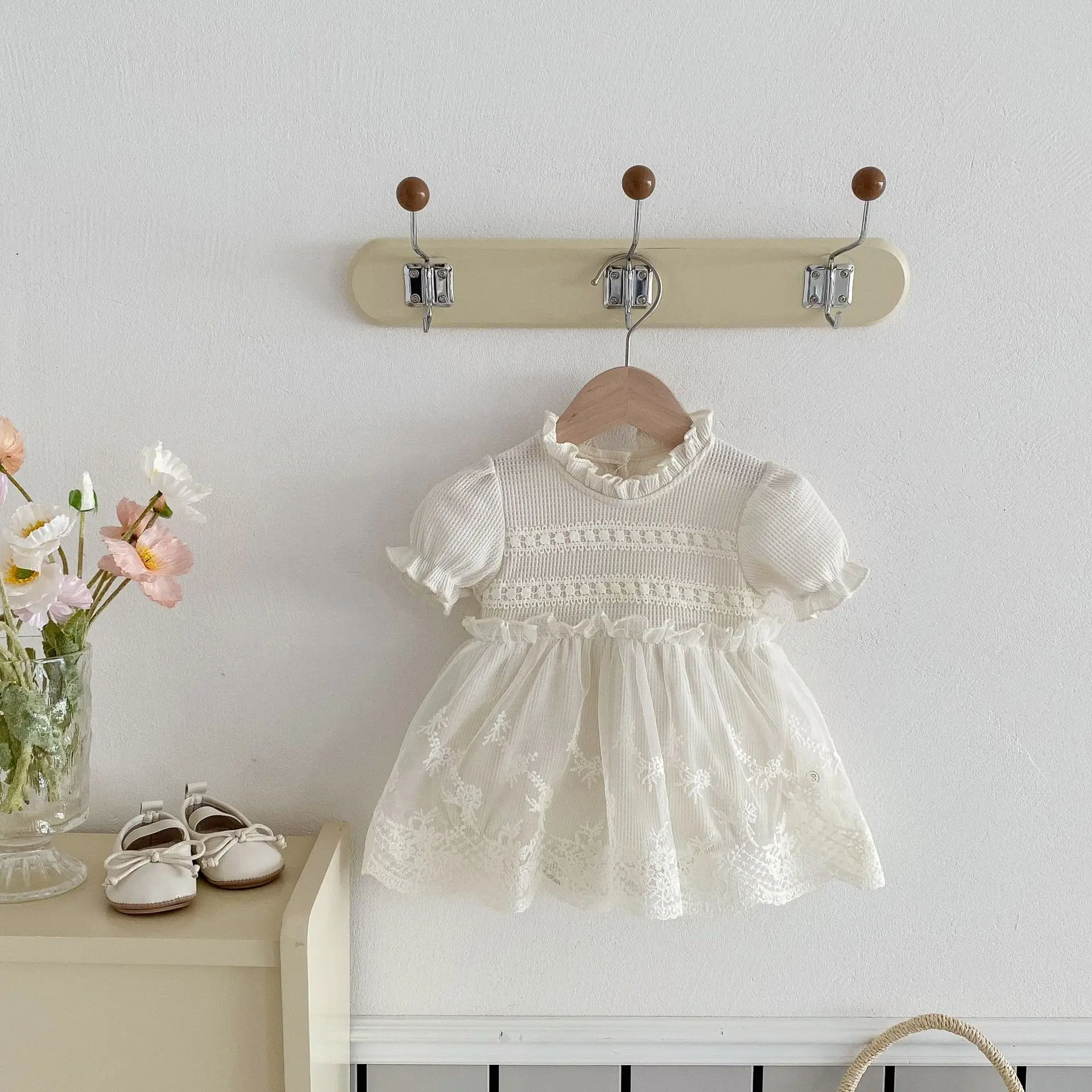 Baby Summer Outfit One-piece Bag Fart Skirt Baby Super Cute Princess Full Moon Hundred Day Lace Ha Clothes Summer Thin Clothes