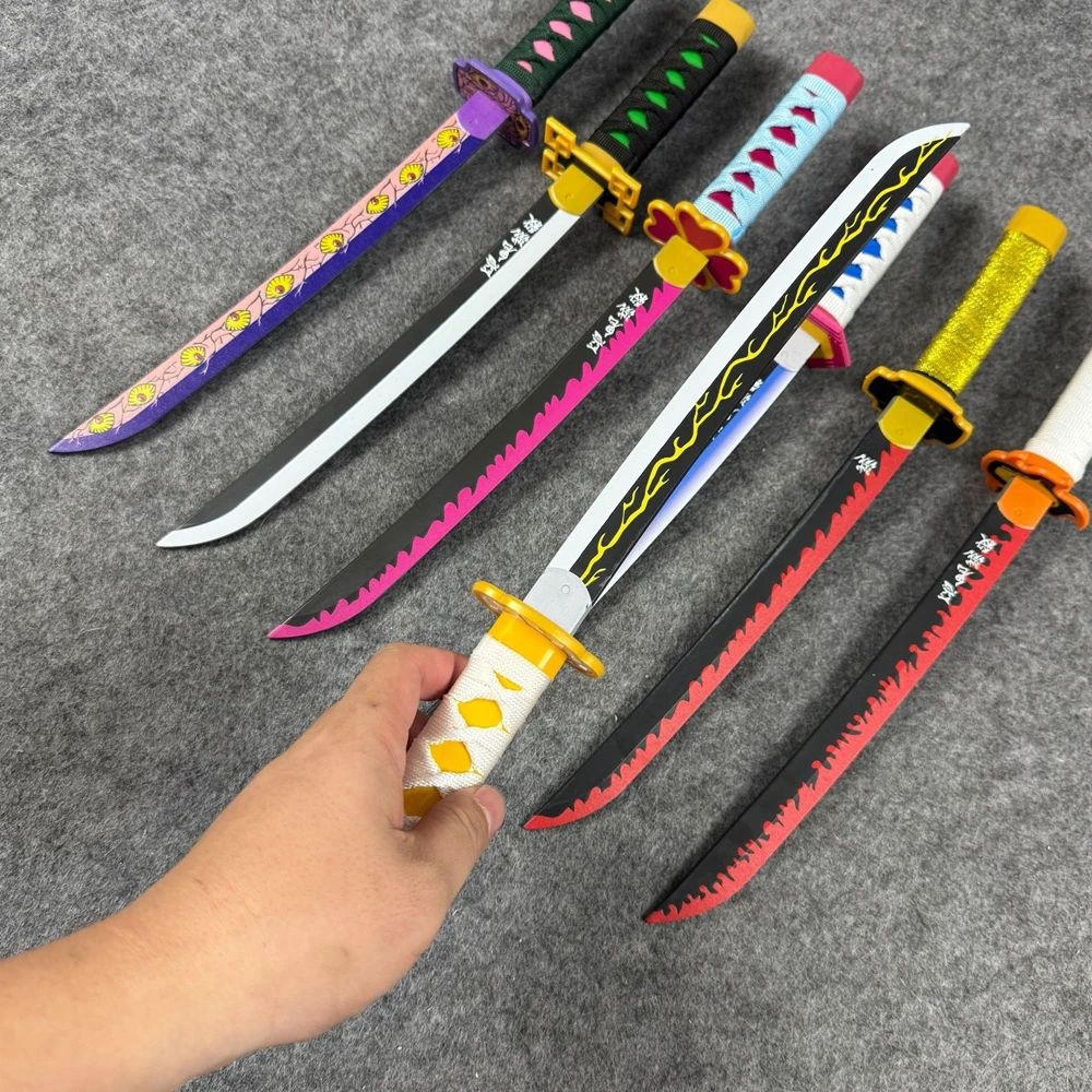

42 см самурайский меч Demon Slayer, модель меча Камадо Танджиро с ножнами, убийца демонов, катана, реквизит для косплея, коллекционная подарочная игрушка