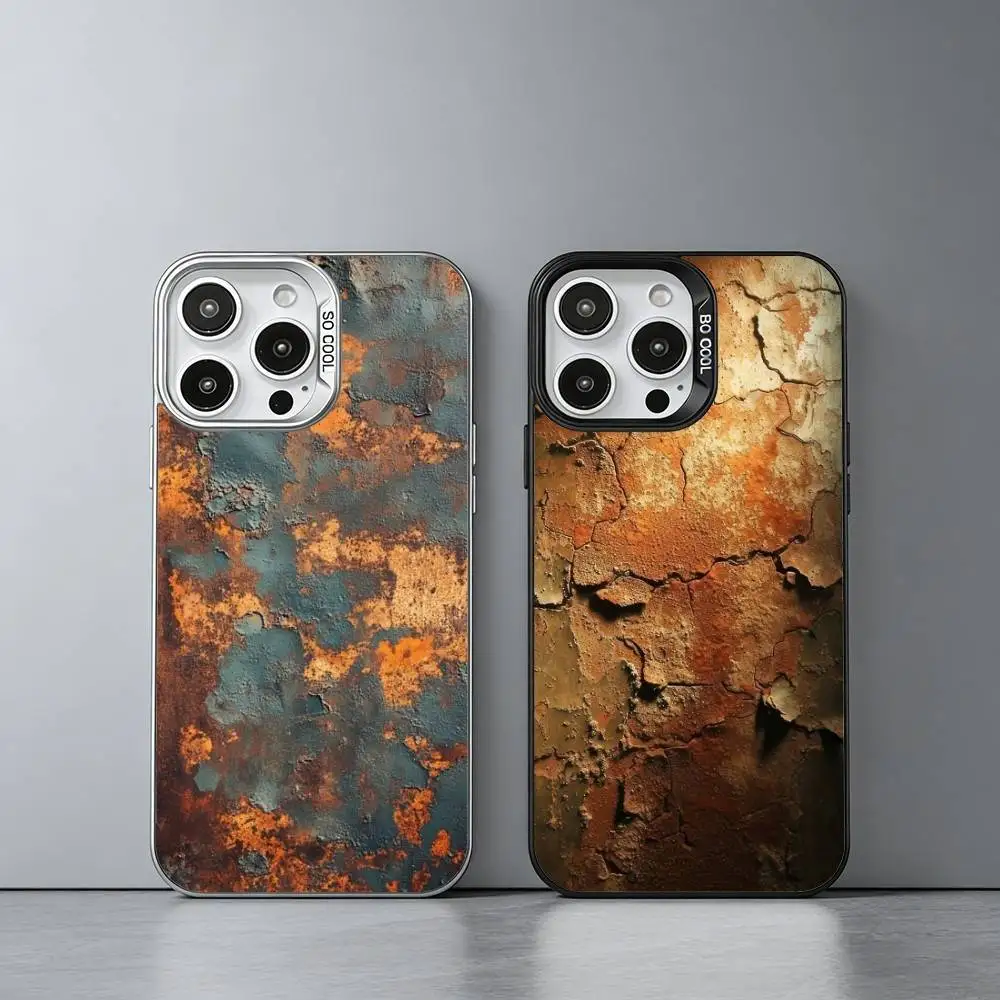 

G-Grunge T-Texture R-Rusty Phone Case For iPhone 17,16,15,14,13,12,11 Plus,Pro Max,XS,Colored silver phone case